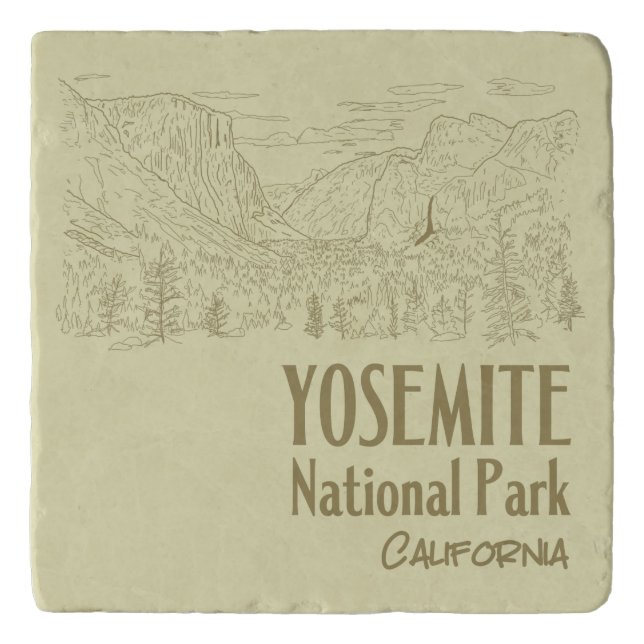 Yosemite National Park California Tunnel View Trivet (Front)