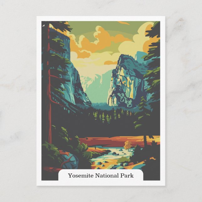 Yosemite National Park, California USA Postcard (Front)