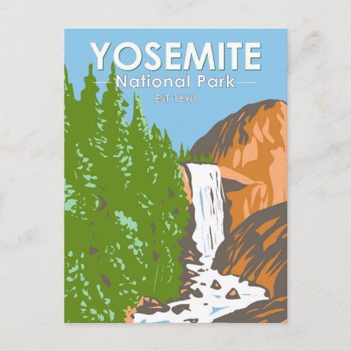 Yosemite National Park California Vernal Fall Postcard