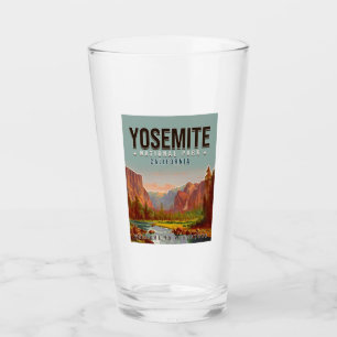 Yosemite National Park California Vintage 1960s Glass