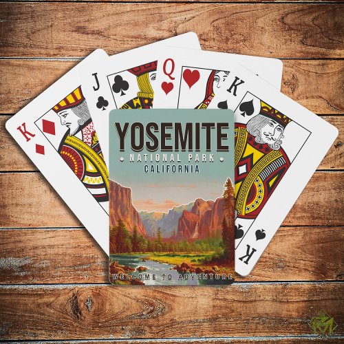 Yosemite National Park California Vintage 1960s Playing Cards