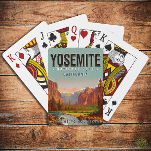 Yosemite National Park California Vintage 1960s Poker Cards