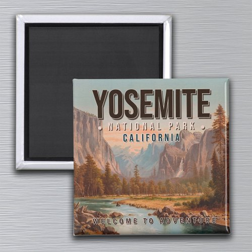 Yosemite National Park California Vintage 1980s Magnet