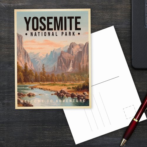 Yosemite National Park California Vintage 1980s Postcard