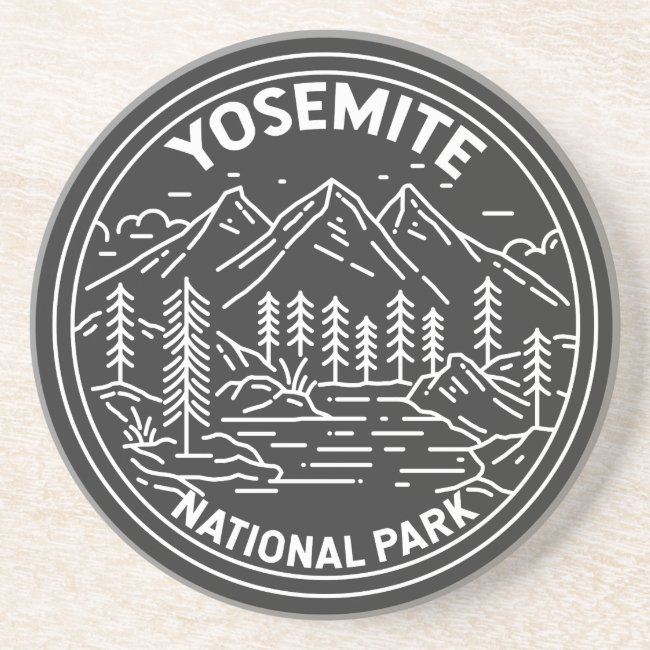 Yosemite National Park California Vintage Monoline Coaster