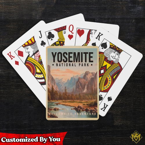 Yosemite National Park California Vintage Playing Cards