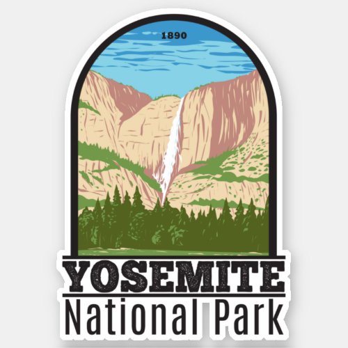 Yosemite National Park California Waterfall Sticker