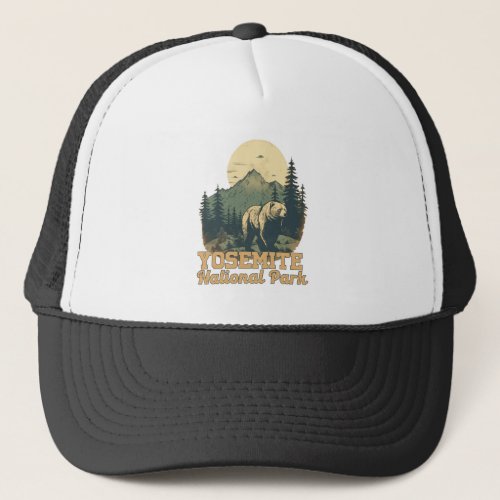 Yosemite National Park Camping Travel Trucker Hat