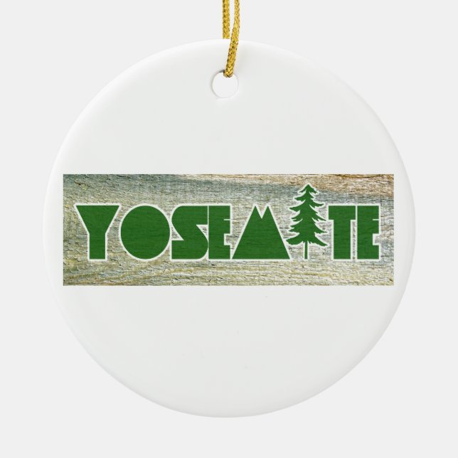 Yosemite National Park Ceramic Ornament (Front)