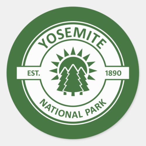 Yosemite National Park Classic Round Sticker