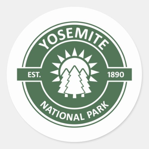 Yosemite National Park Classic Round Sticker