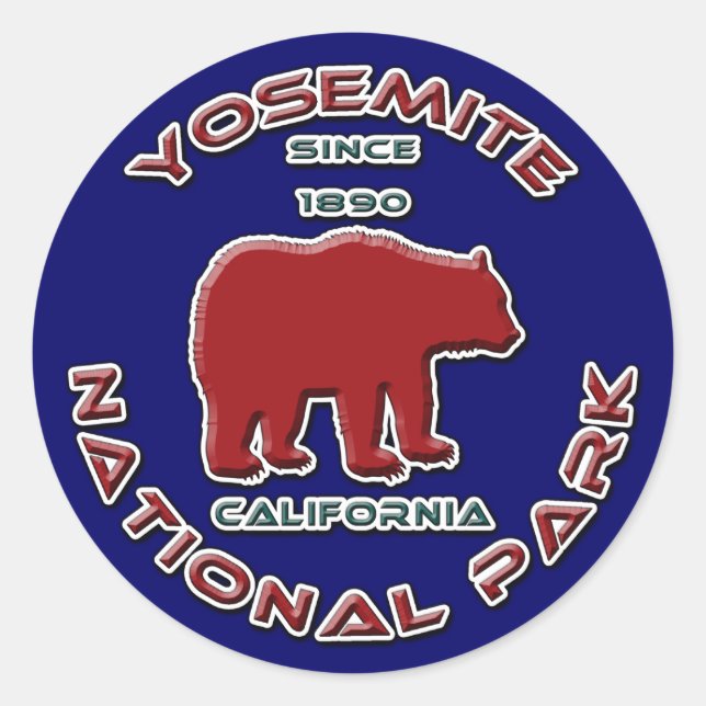 Yosemite National Park Classic Round Sticker (Front)