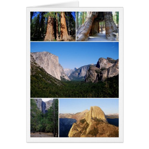 Yosemite National Park Collage Card