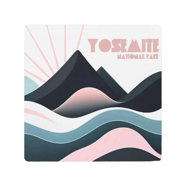 Yosemite National Park Colored Hills Metal Print (Front)