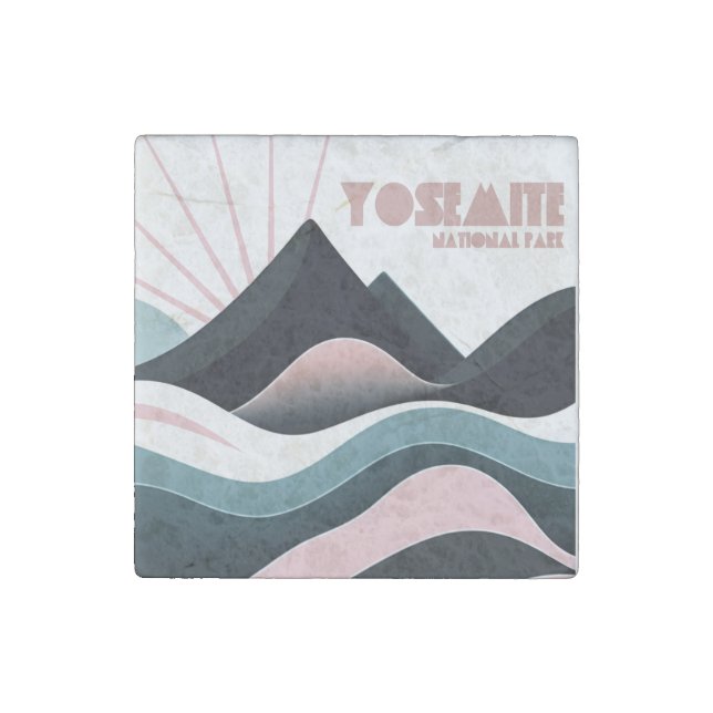 Yosemite National Park Colored Hills Stone Magnet (Front)