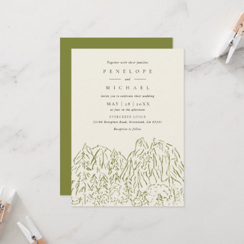 Yosemite National Park Destination Wedding Invitation