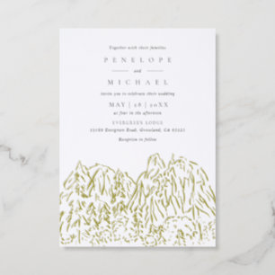 Yosemite National Park Destination Wedding Letterpress Invitation