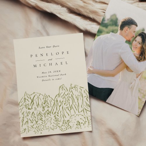 Yosemite National Park Destination Wedding Photo Save The Date