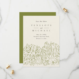 Yosemite National Park Destination Wedding Save The Date