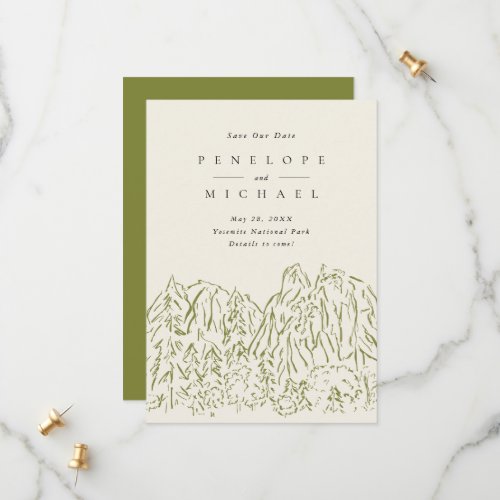 Yosemite National Park Destination Wedding Save The Date