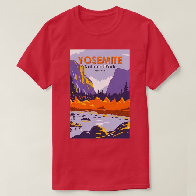 Yosemite National Park El Capitan In Autumn Califo T-Shirt (Design Front)