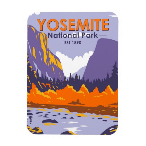 Yosemite National Park El Capitan In Autumn Magnet