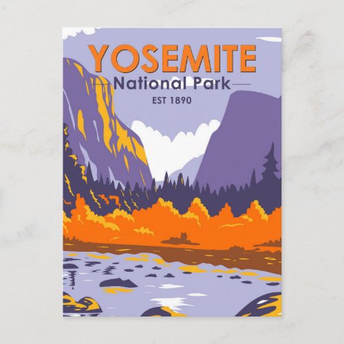 Yosemite National Park El Capitan In Autumn Postcard