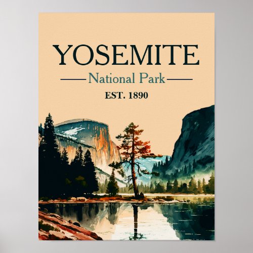 Yosemite National Park El Capitan In Autumn Poster