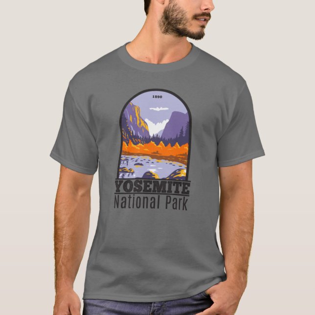 Yosemite National Park El Capitan In Autumn T-Shirt (Front)