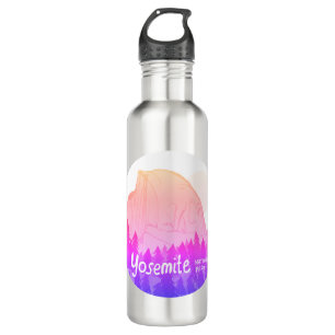 Yosemite National Park Half Dome Art Purple Stainless Steel Water Bottle
