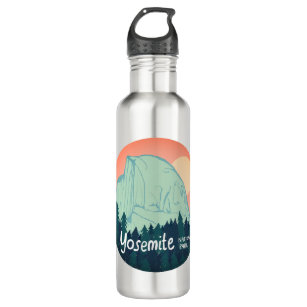 Yosemite National Park Half Dome Art Sunset Stainless Steel Water Bottle