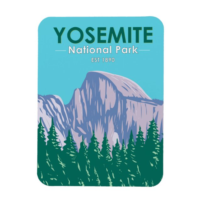 Yosemite National Park Half Dome California Magnet (Vertical)