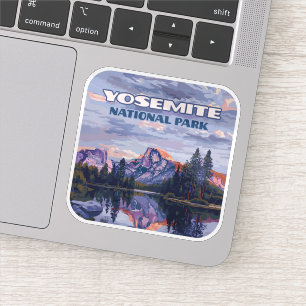Yosemite National Park Half Dome California Sunset Sticker