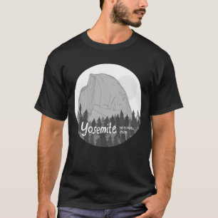 Yosemite National Park Half Dome Grayscale T-Shirt