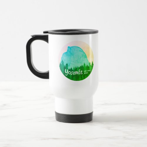 Yosemite National Park Half Dome Hiking Camping Travel Mug