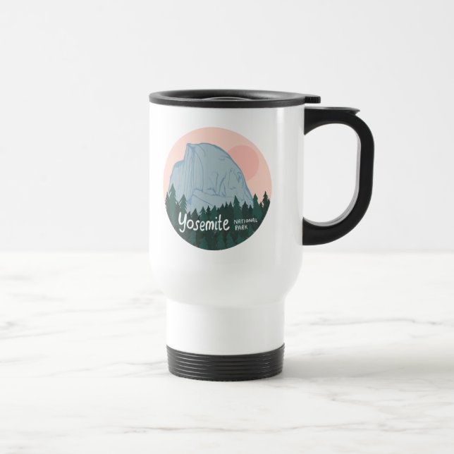 Yosemite National Park Half Dome Hiking Camping Travel Mug (Right)