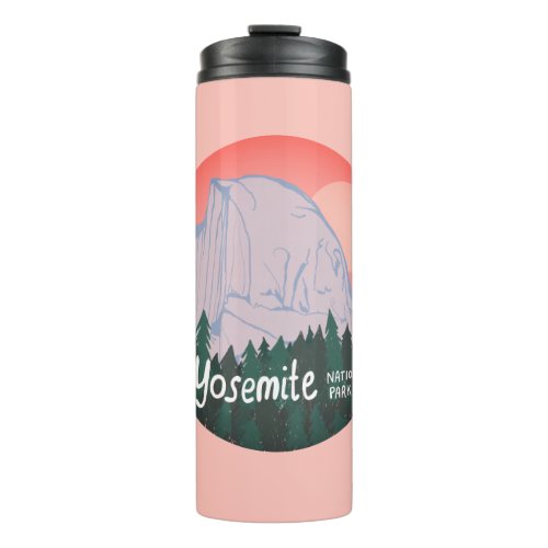 Yosemite National Park Half Dome Pink Thermal Tumbler