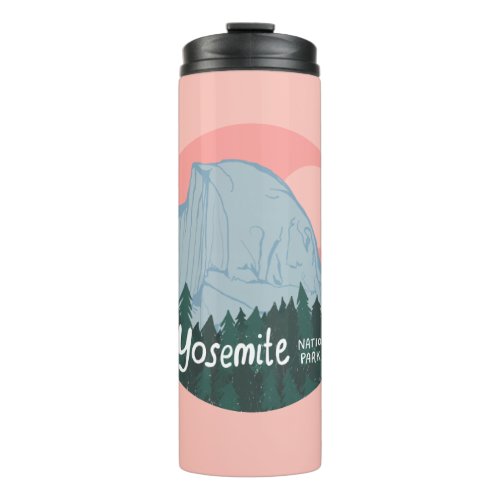 Yosemite National Park Half Dome Pink Thermal Tumbler