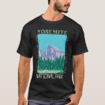 Yosemite National Park Half Dome Retro Distressed T-Shirt<br><div class="desc">Yosemite vector artwork design. The park is famed for its giant,  ancient sequoia trees,  and for Tunnel View,  the iconic vista of towering Bridalveil Fall and the granite cliffs of El Capitan and Half Dome.</div>