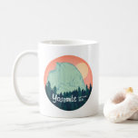 Yosemite National Park Half Dome Sunset Teal Coffee Mug<br><div class="desc">Check out this cool illustration of Half Dome at Yosemite National Park. Perfect for your morning tea or coffee. Check my shop for more! Collect all the parks, I'm creating new ones all the time. I love stickers! Check out my shop for more hiking, camping, vanlife, birds and lots more!...</div>
