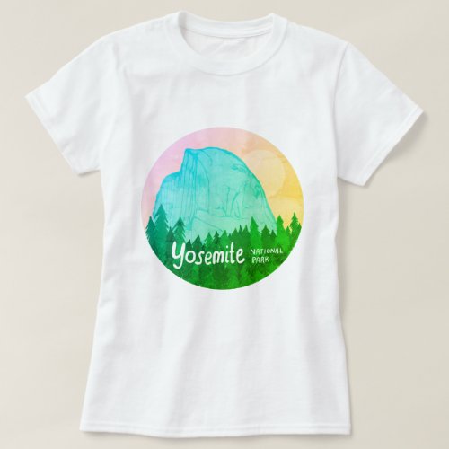 Yosemite National Park Half Dome textured T_Shirt