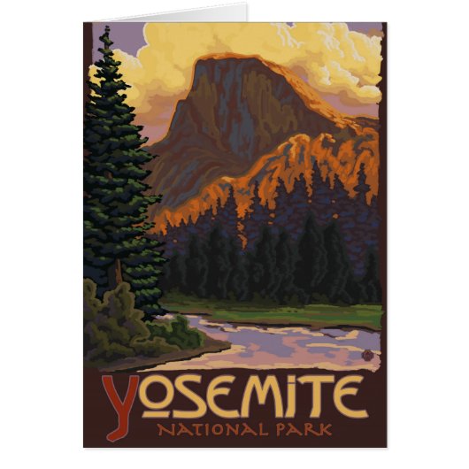 Yosemite National Park - Half Dome Travel Poster (Front)