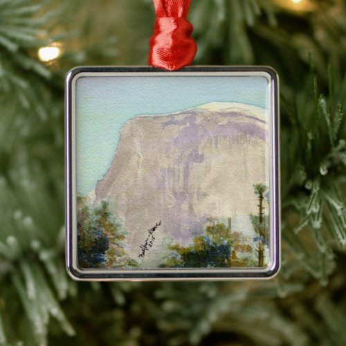 Yosemite National Park  Halfdome Metal Ornament