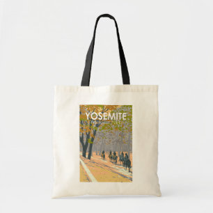 Yosemite National Park Horseback Riding Travel Art Tote Bag