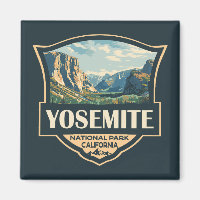Yosemite National Park Illustration Retro Badge