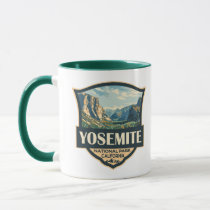 Yosemite National Park Illustration Retro Badge