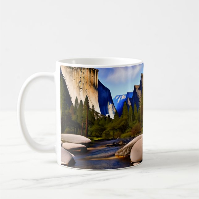 Yosemite National Park is a renowned national park Coffee Mug (Left)
