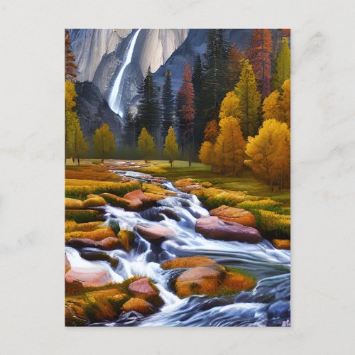Yosemite National Park is a renowned national park Postcard