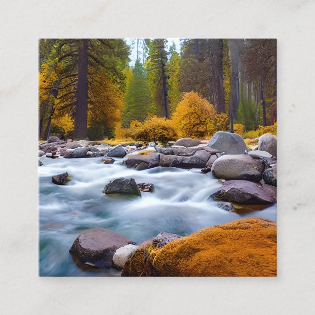 Yosemite National Park is a renowned national park Square Business Card (Front)
