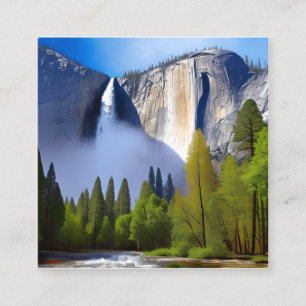 Yosemite National Park is a renowned national park Square Business Card